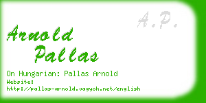 arnold pallas business card